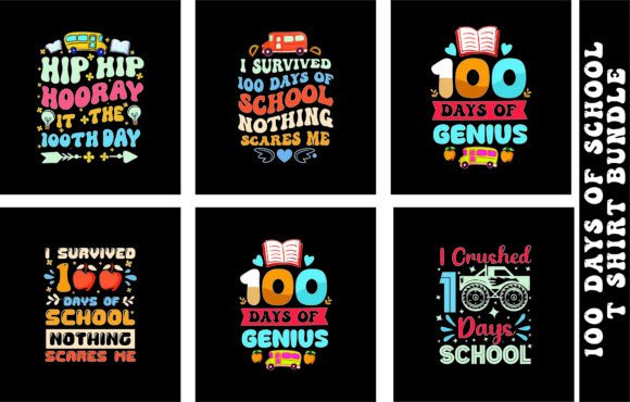 100 Days of School T-Shirt Design