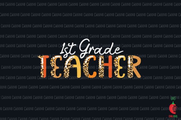 1st Teacher Leopard Graphics & Crafts