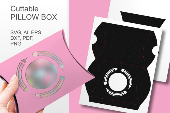 3 Pencils Frame Round Window Pillow Box