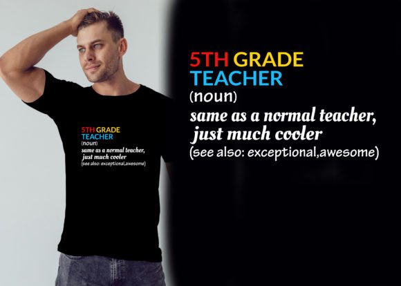 5th Grade Teacher T-shirt Design SVG