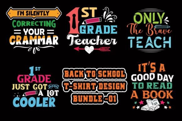 Back to School T-Shirt Design Bundle 01