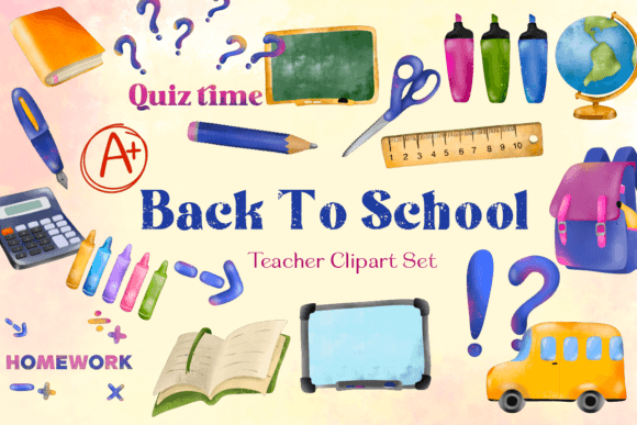 Back to School Teacher Clipart Set