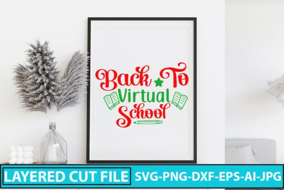 Back to Virtual School SVG Cut File: Graphics and Crafts for Branding
