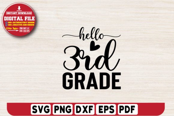 Hello 3rd Grade Svg Design