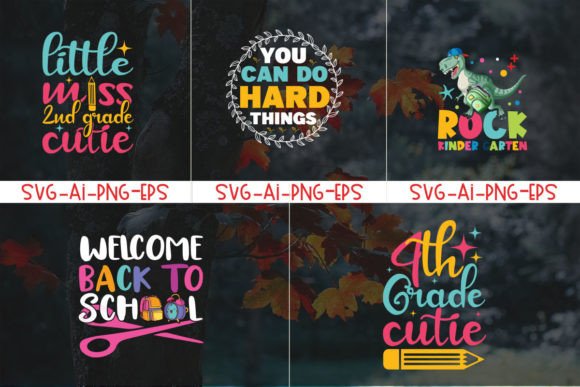 School Bundle Tshirt Design 100th Days Graphics