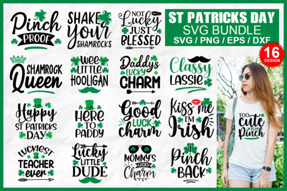ST Patricks Day SVG Bundle for Crafts and Graphics